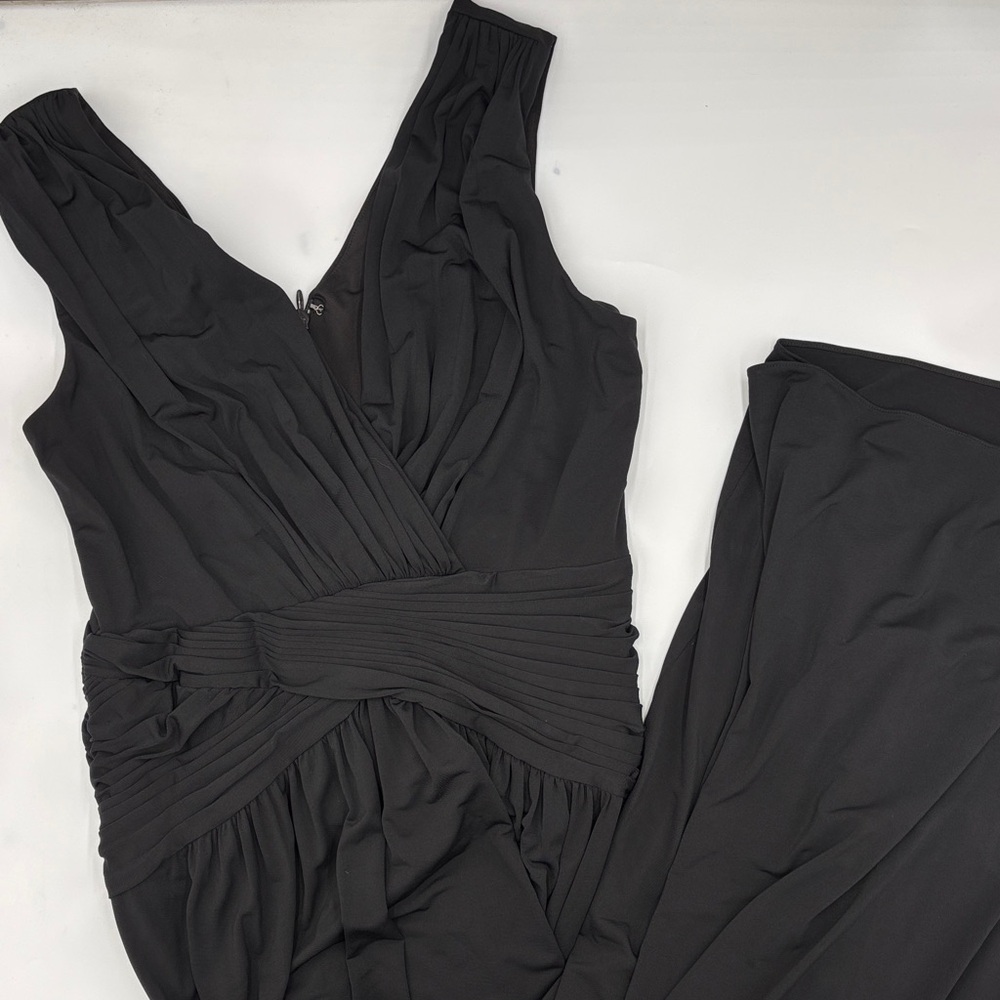 BCBG Max Azaria V-Neck Black Evening Gown